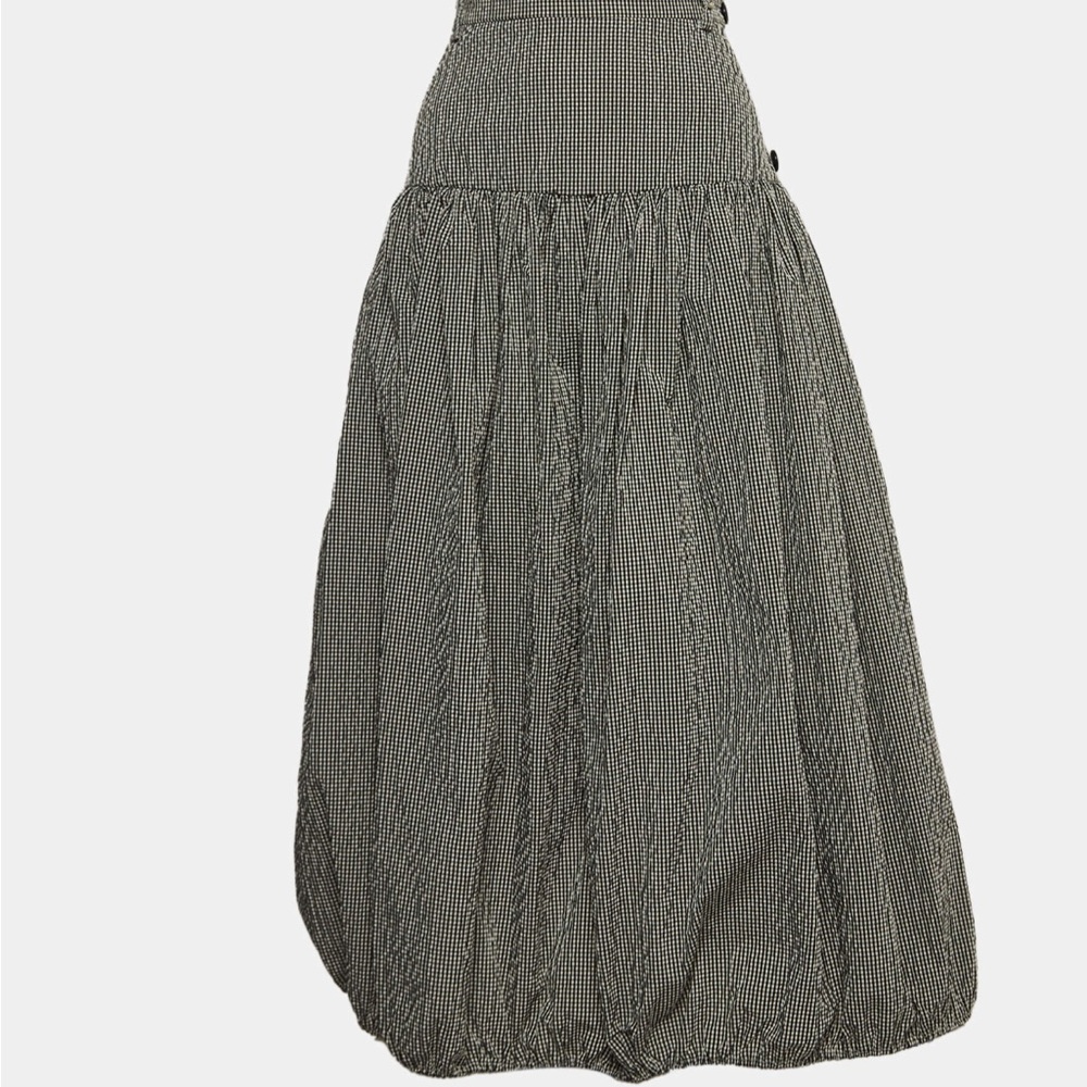 Sportmax Gingham Midi Skirt with Pockets